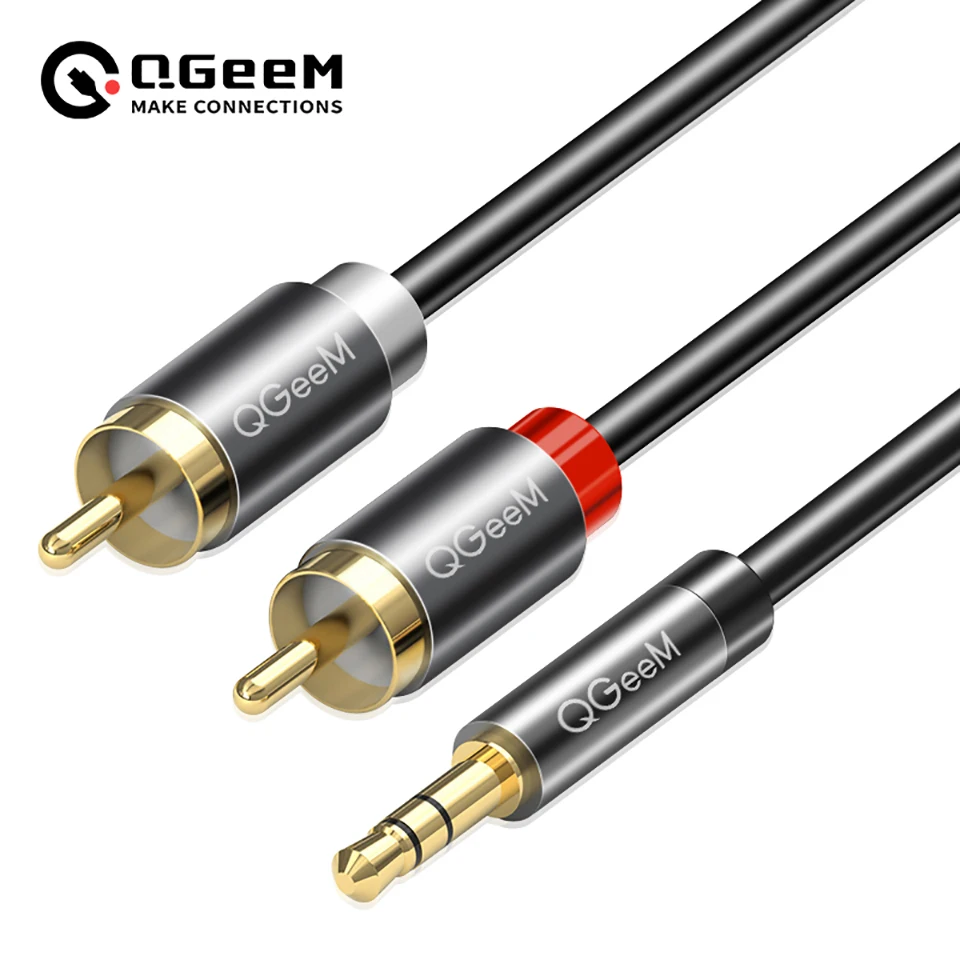 Home Cinema Sound System - QGeeM RCA Cable 2RCA to 3.5