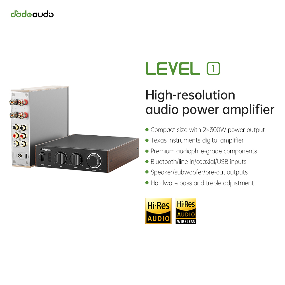 Home Cinema Sound System - JadeAudio Level 1 Desktop HiFi Bluetooth
