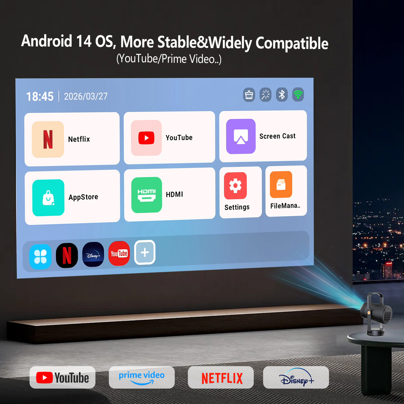 2026 New Smart Portable Projec - đánh giá và giá Home Cinema Movies
