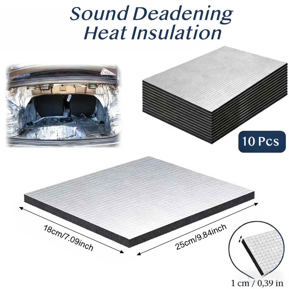 10PCS 10mm Car Sound Deadening - đánh giá và giá Acoustic Foam Panel