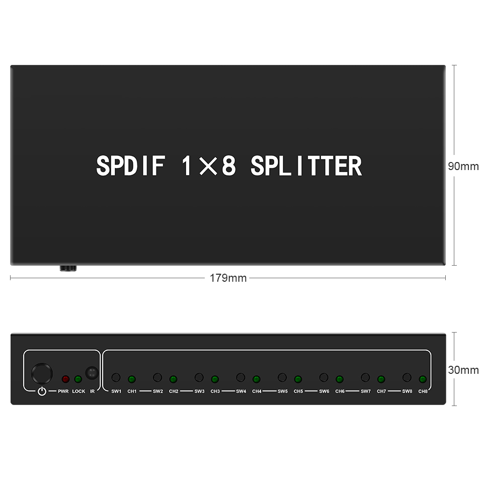Optical Audio Splitter,1 in 8  - đánh giá và giá Home Cinema Sound System