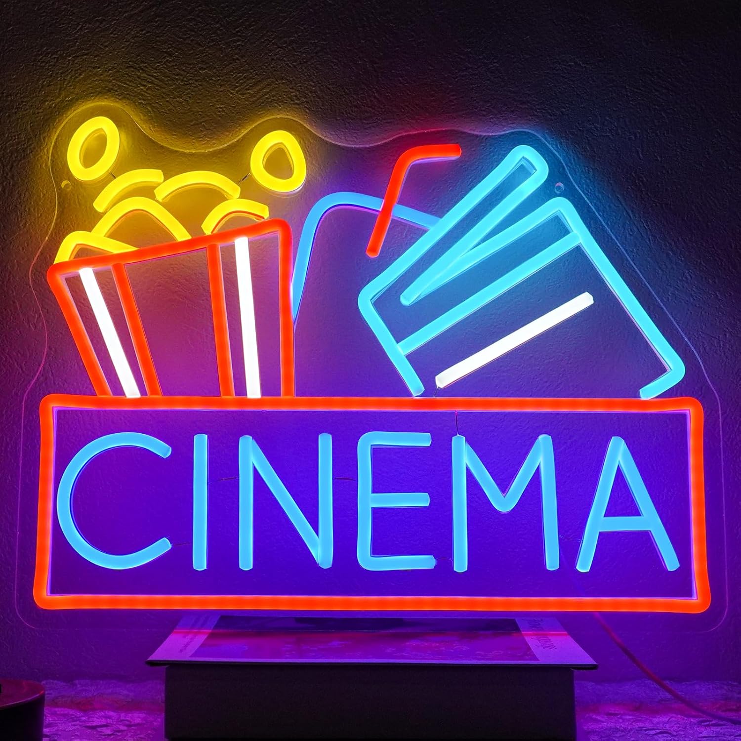 Cinema Neon Sign USB Powered L - đánh giá và giá Home Cinema Movies